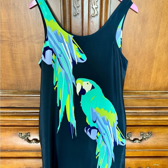 Amanda Uprichard Silk Parrot Tank Dress Gorgeous colors!  NWT - Picture 3 of 6